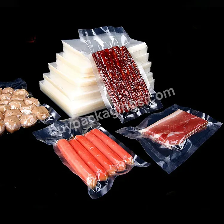 Plastic Food Packaging Bags With Color Logo Printing Three Side Sealed Food Grade Plastic Bags