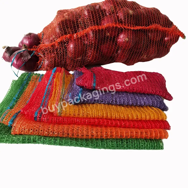 Plastic Fruit Bag Mesh Net Bag Drawstring Potato Packing Bag