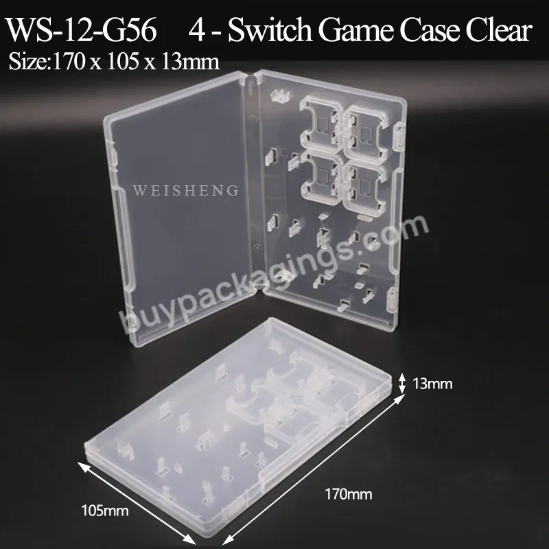 Plastic Game Accessories Clear 4 Switch Game Case For Sony Nintendo Switch Sd Dvd Ds 3ds Game Boy Gb Protector Box