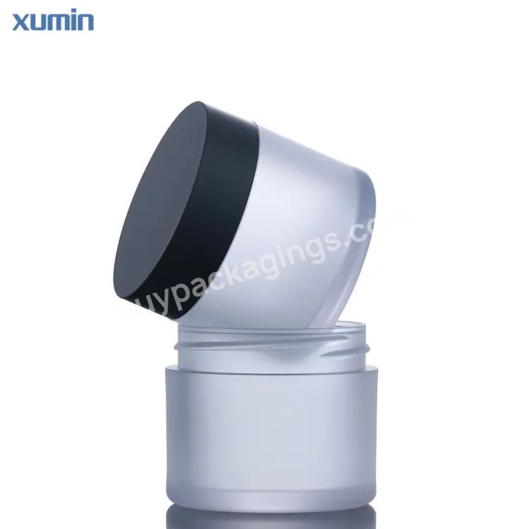 Plastic Jar Packaging Container Wholesa Custom Pet 50g Matte Frosted Plastic Cosmetics Face Cream Empty