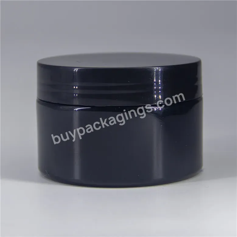 Plastic Jars With Lids Empty Slime Cosmetics Containers Clear Food Jars Round Pet Cream Jars With Black Lids For Body Butter