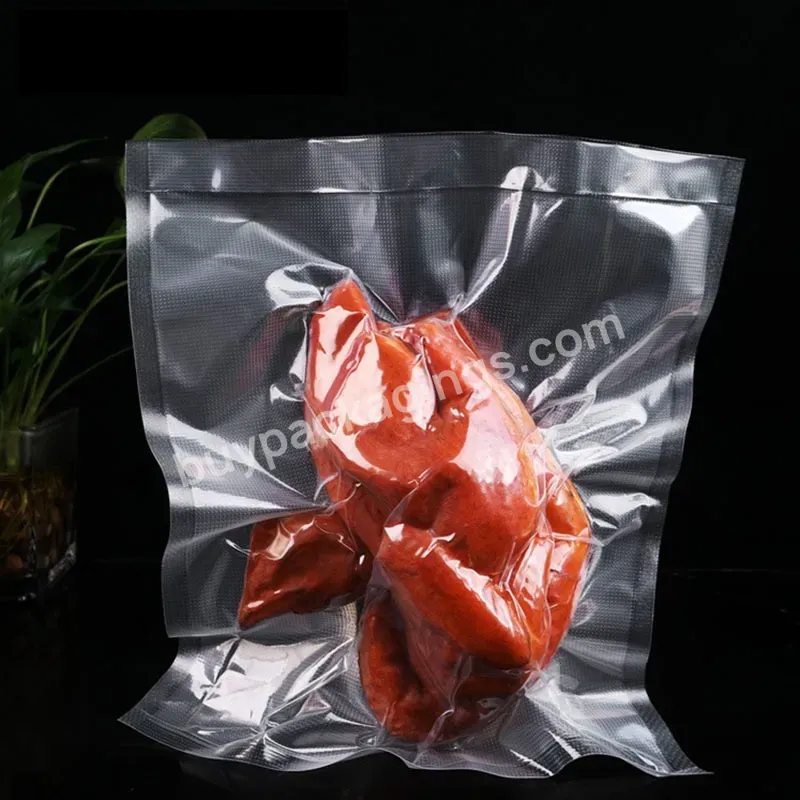 Plastic Laminated Nylon Vacuum Pouch Picked Vegetables Packaging Vacuum Sealer Bag For Food