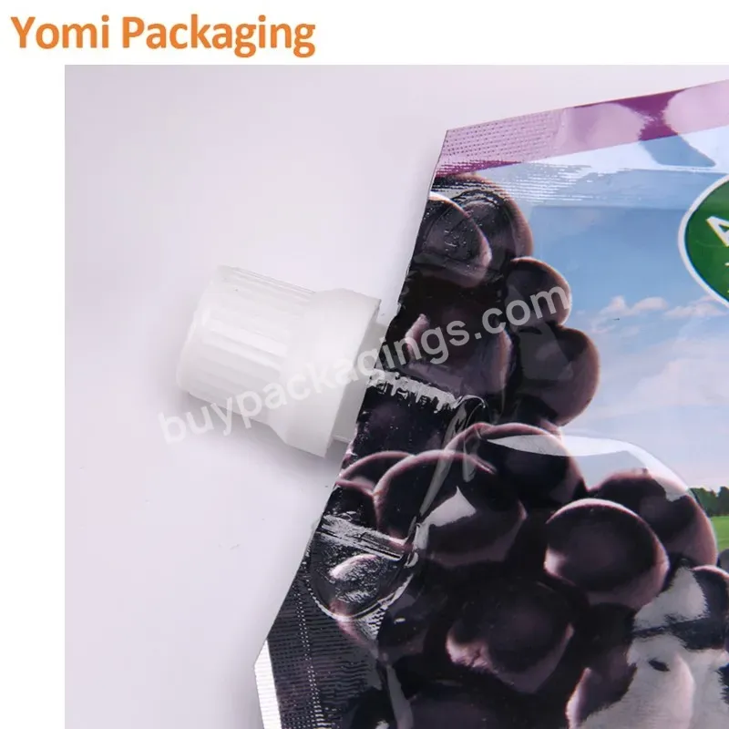 Plastic Liquid Stand Up Spout Pouches For Juice/printing Plastic Packaging Liquid Stand Up Pouch With Spout For Juice Packaging