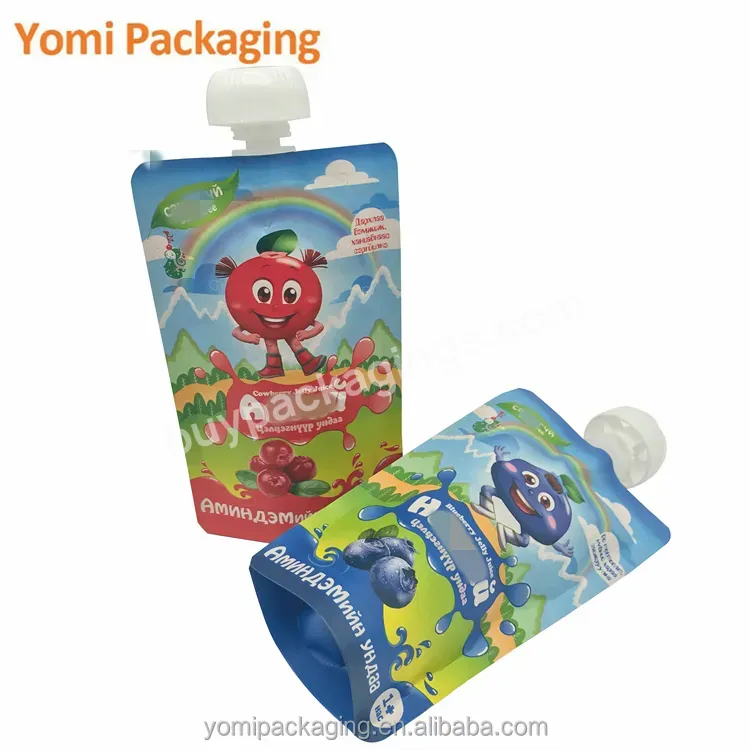 Plastic Liquid Yogurt Packaging Pouch With Spout Quality Supplier China Toy Packing Spout Pouch