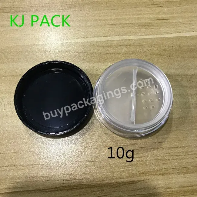 Plastic Loose Powder Jar Cosmetic Jar 10g 20g With Normal Sifter Clear Can For Loose Powder Empty Makeup Jars