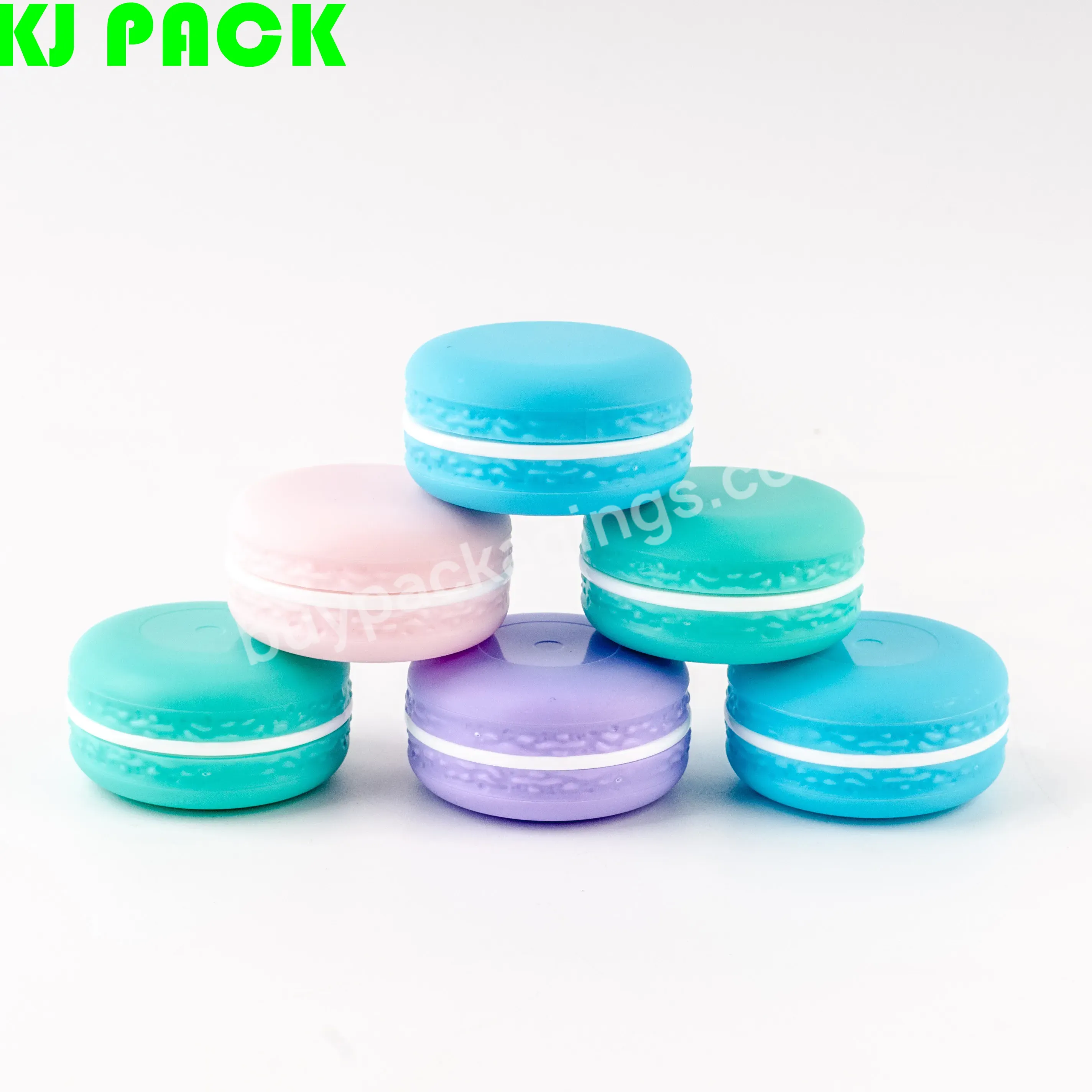 Plastic Macaron Shape Pot Jars Cosmetic Containers,Macarons Shaped Lip Balm Jar New Empty 10g Cream Jar Cosmetic Packing Screw