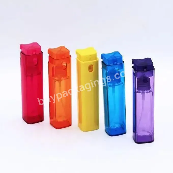 Plastic Mini Empty Refillable Makeup Cosmetic Essential Oils 10ml Square Spray Bottle