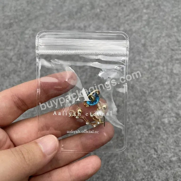 Plastic Mini Packaging Bag For Jewelry Necklace Zipper Bag Clear Custom Pvc Ziplock Bag