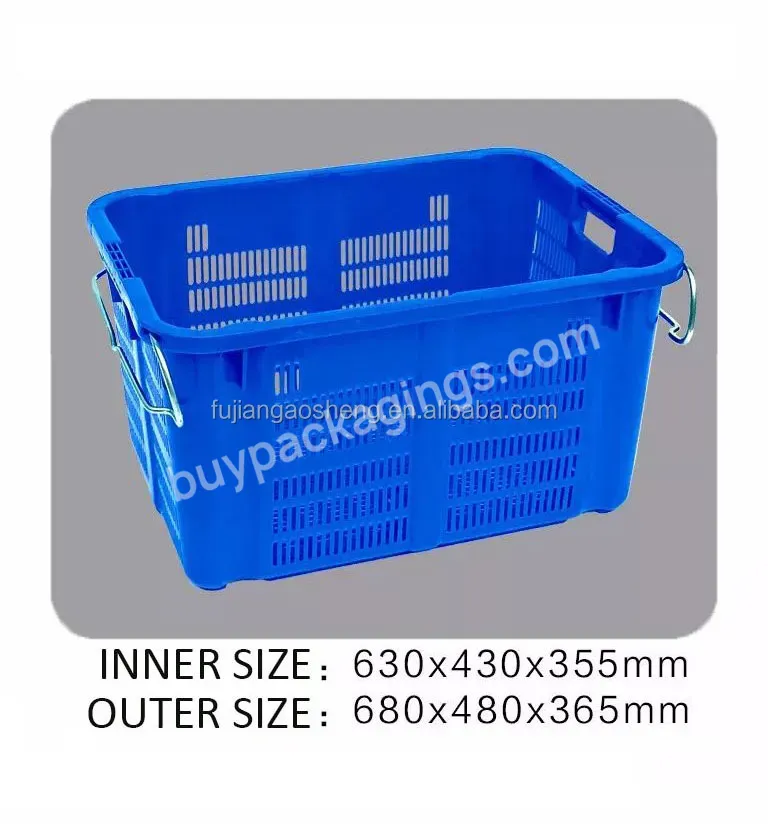 Plastic Package Box Food Grade Custom Design Vegetable And Fruit Mesh Plastic Crate