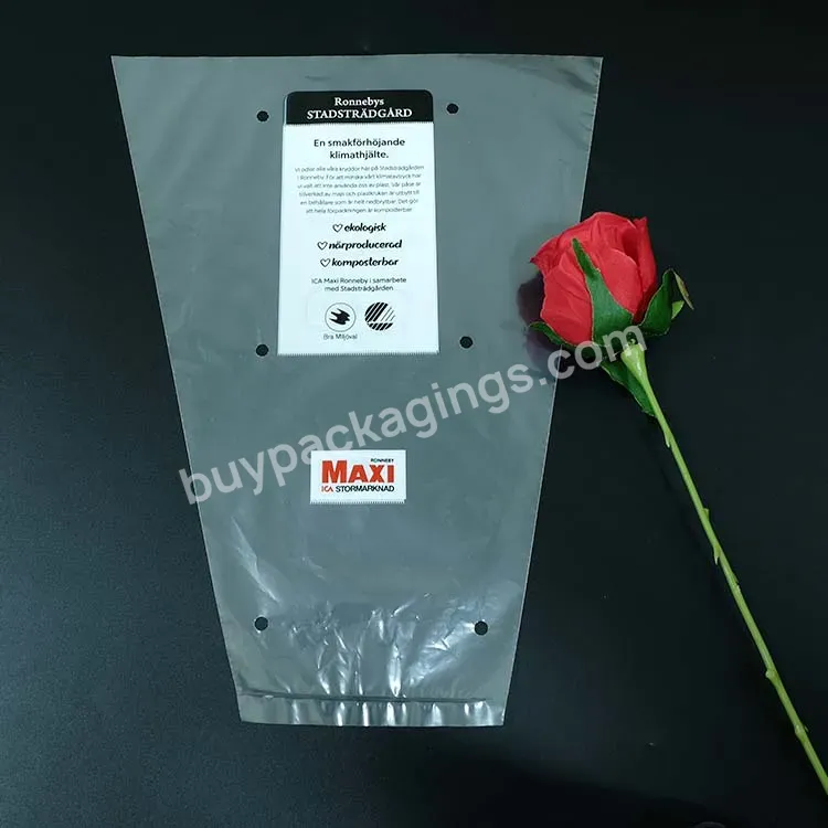 Plastic Package Produce Bag For Lettuce Herbs Hot Products Food Grade Triangle Cone Shaped Plastic Bags