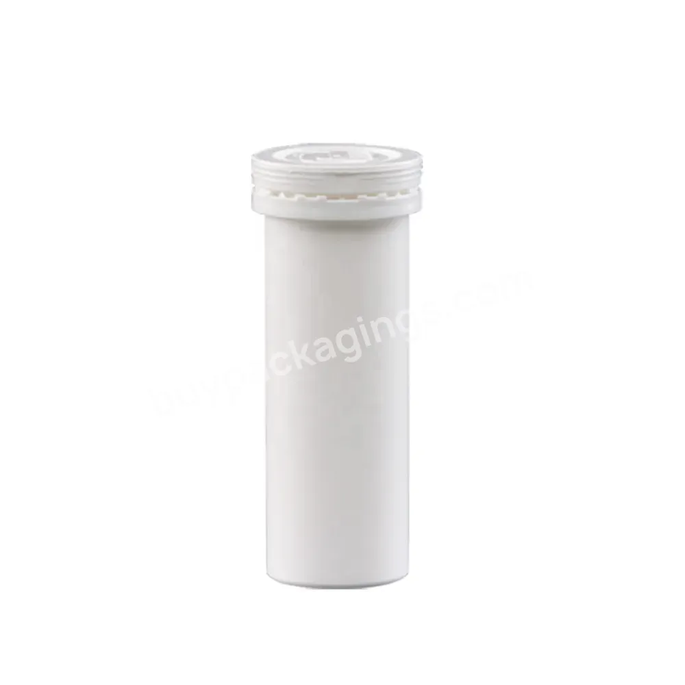 Plastic Packaging 84mm Height 27mm Diameter White Effervescent Tube With Lid For Acetylcysteine Effervescent Tablet