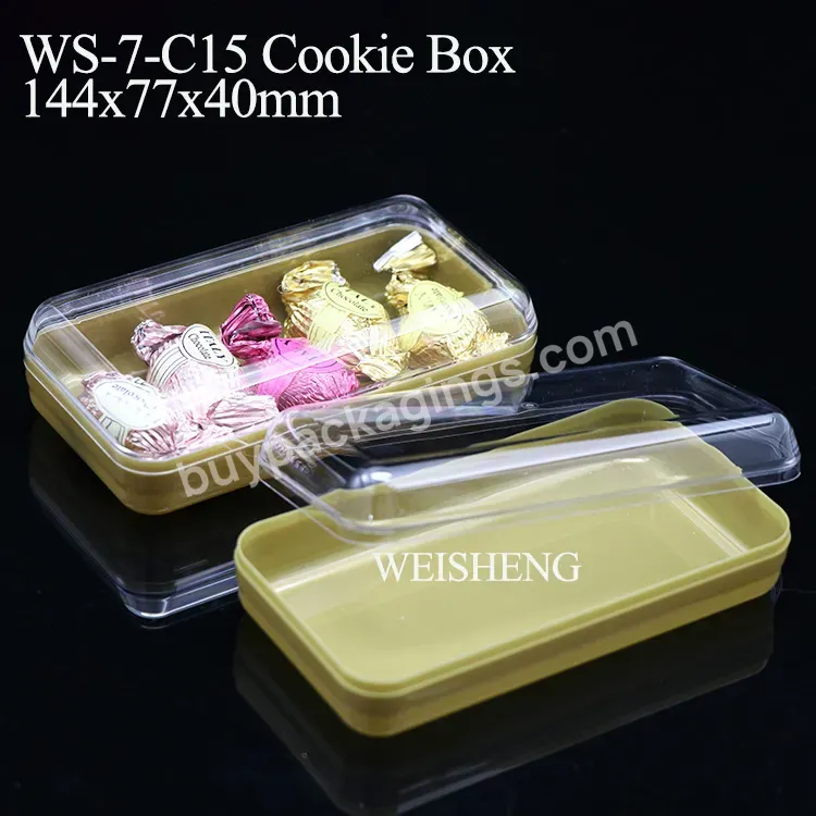 Plastic Packaging Chocolate Fruit Cheese And Biscuits Truffles Brownies Dessert Box Clear Swiss Roll Cake Box Custom Color