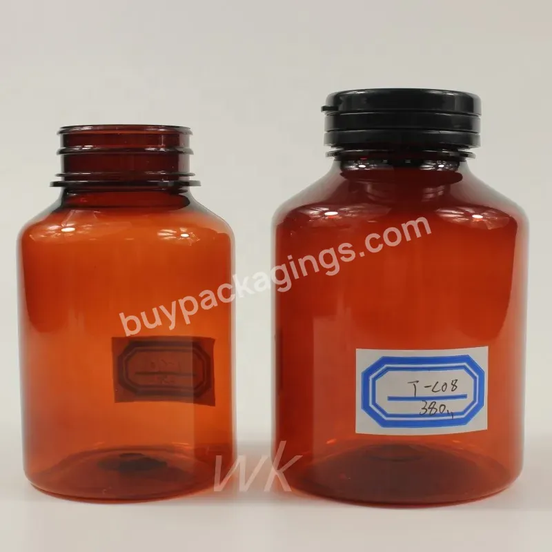 Plastic Packaging Silk Screen Printing Pill Capsule Bottle Supplement Medicine Pill Bottle With Tear Off Cap