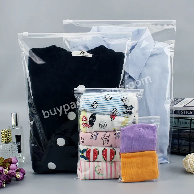 Plastic Packaging Transparent Zipper Bag Clothes Waterproof And Dustproof Transport Bag