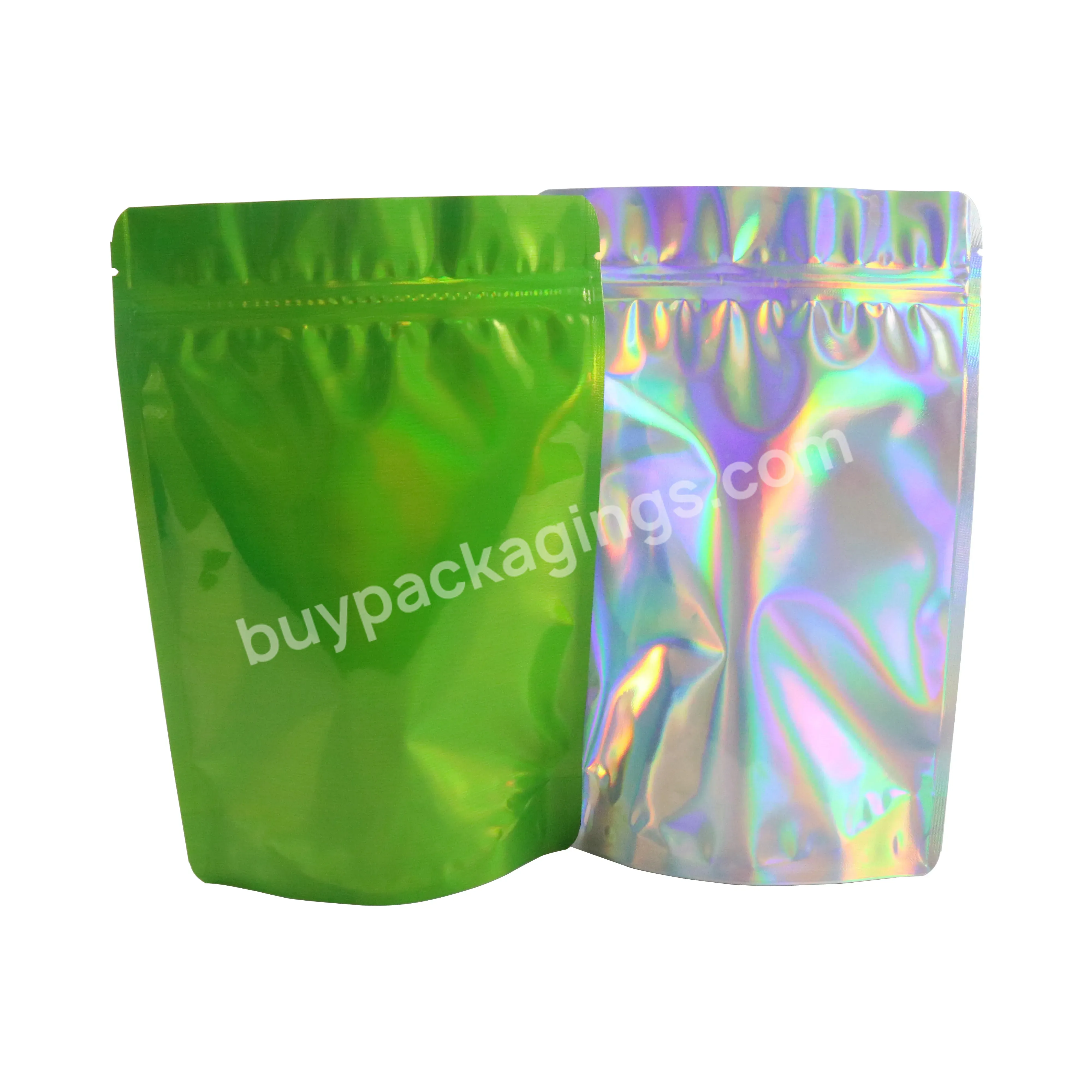 Plastic Packaging Zipper Ziplock Stand Up Pouch Smell Proof Printed Custom Bag 3.5 With My Logo Plain Mylar Bags Blank Mylar Bag