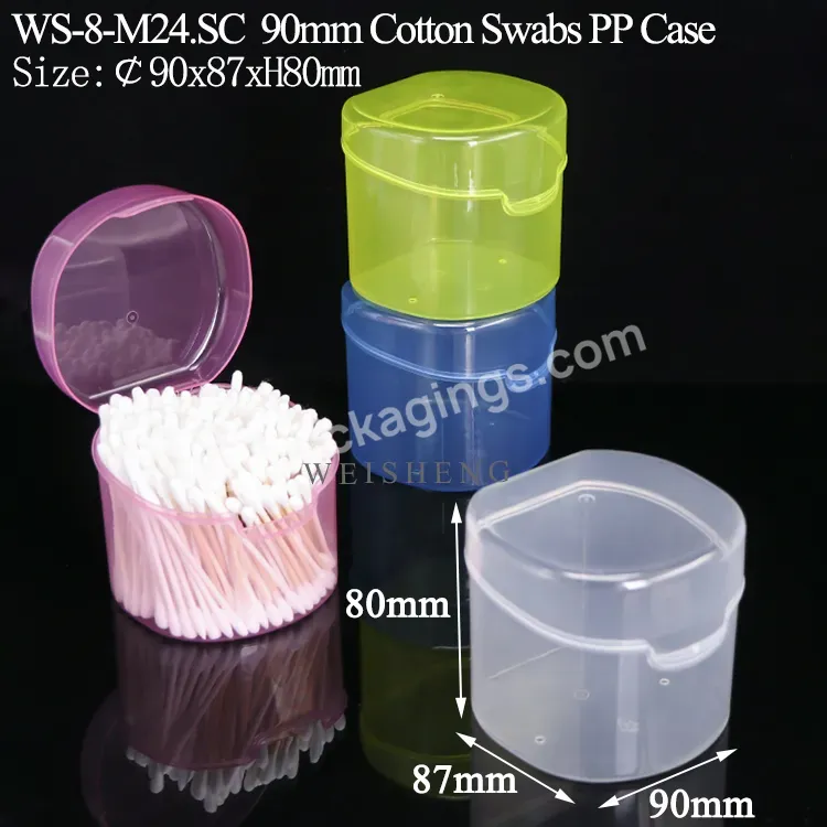 Plastic Packing Box Container For Cotton Pads And Sticks 100pcs Ear Buds Custom Paper Stick Cotton Swab Box Cotton Bud Holder