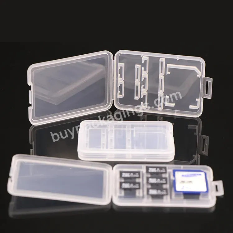 Plastic Packing Sd Holder Cf Tf Xqd 6 Slots Sd Tf Card Storage Case Carrying Case For Phone Sd Card Tf Card Case