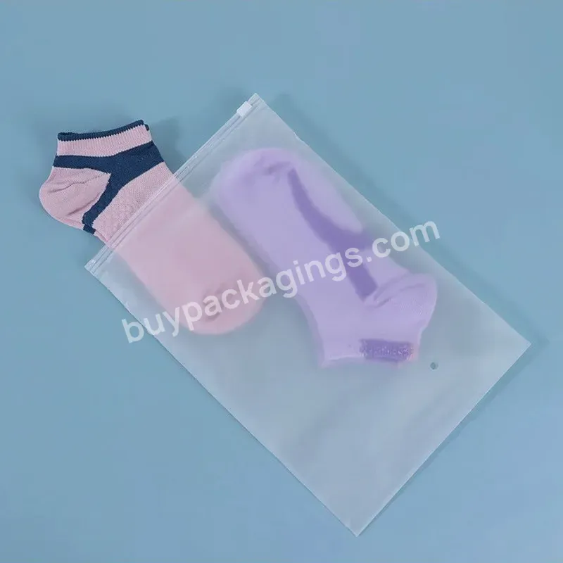 Plastic Packing Storage Pouches Resealable Zip Lock Bags Waterproof Custom Matte Frosted Slider Zipper Bag