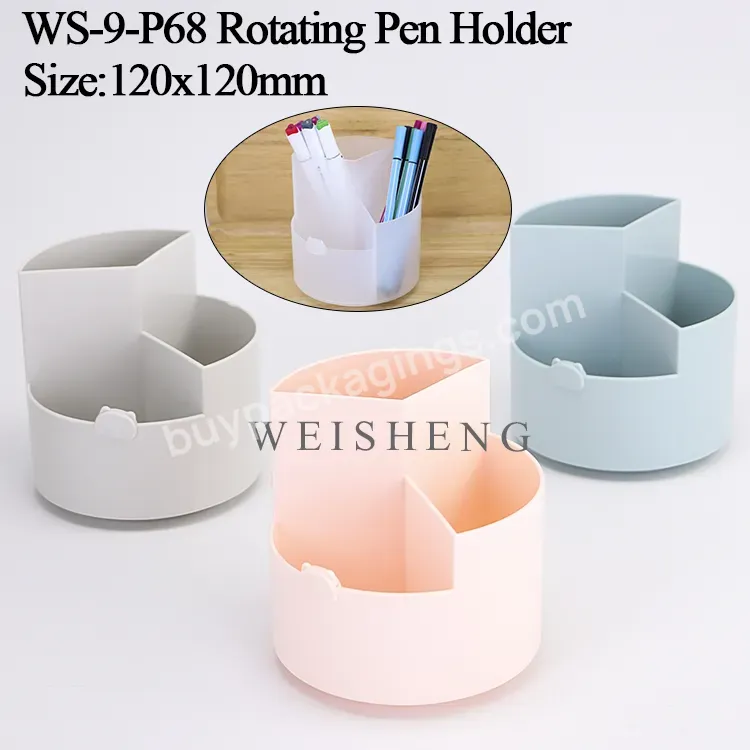 Plastic Pencil Cup Holder Kawaii Desk Organizer Home School Office Desk Pencil Holder Marker Brush Pen Holder Desk Organizer