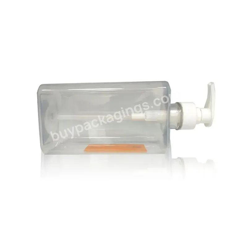 Plastic Petg Empty Transparent 400ml Packaging Bottle Biodegradable Shower Gel Shampoo Lotion Bottle