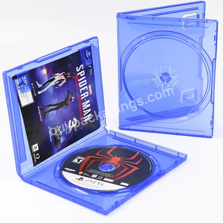 Plastic Pp Custom Blue Replacement Gaming Card Case Transparent Retro Game Mini Empty Box For Ps5 Ps3 Ps4 Playstation 3 4 5