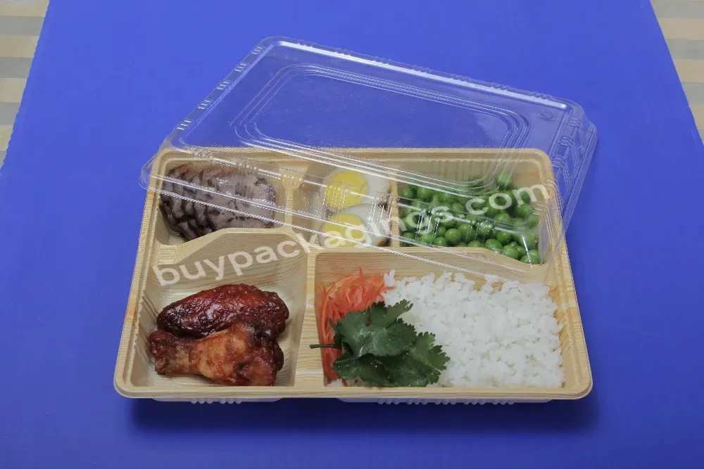 Plastic Pp Meal Prep Bento Lunch Box Microwave Safe Disposable Food Containers 4 Compartment Lunch Boxes With Logo