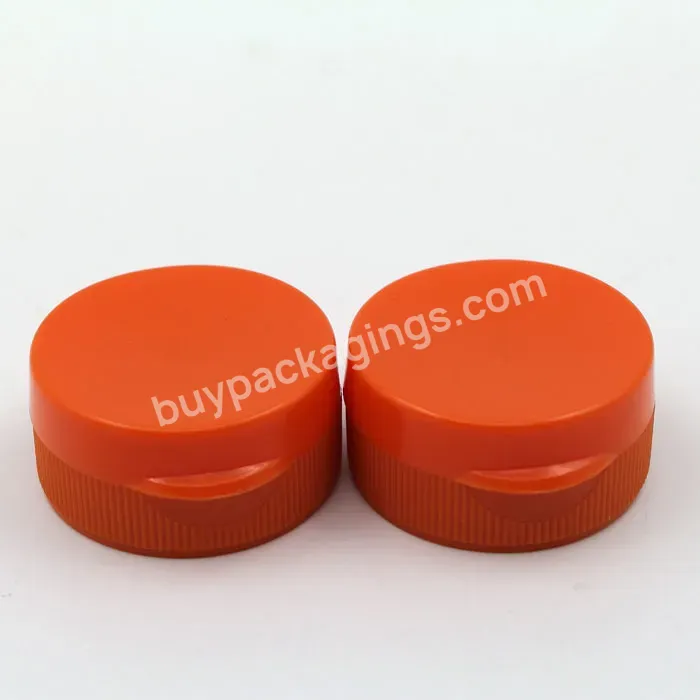 Plastic Pp Orange Flip Top Cap With Induction Foil 38mm