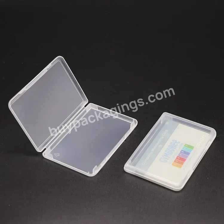 Plastic Pp Raw Material Business Card Box Sim Protective Casing Box Name Card Display Slim Card Case