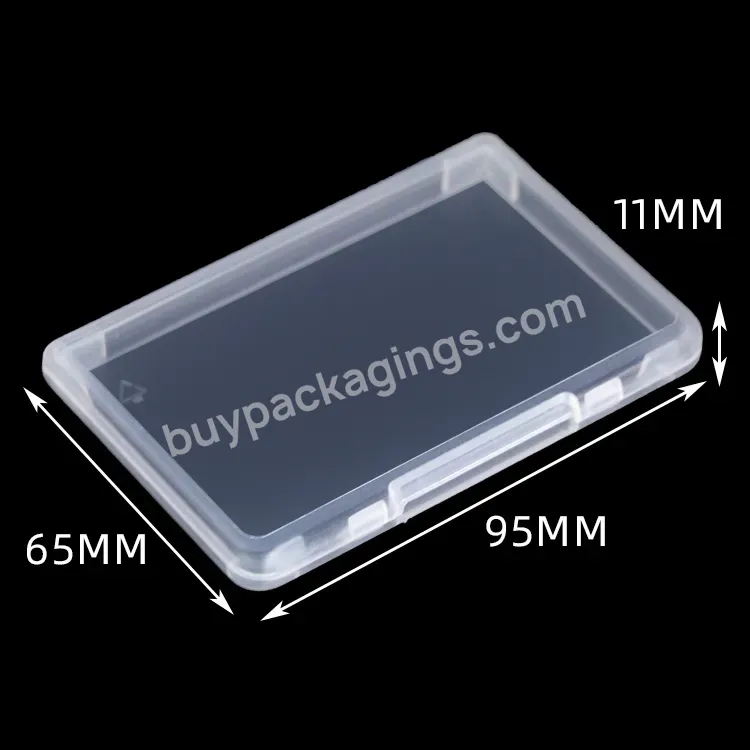 Plastic Pp Raw Material Business Card Box Sim Protective Casing Box Name Card Display Slim Card Case