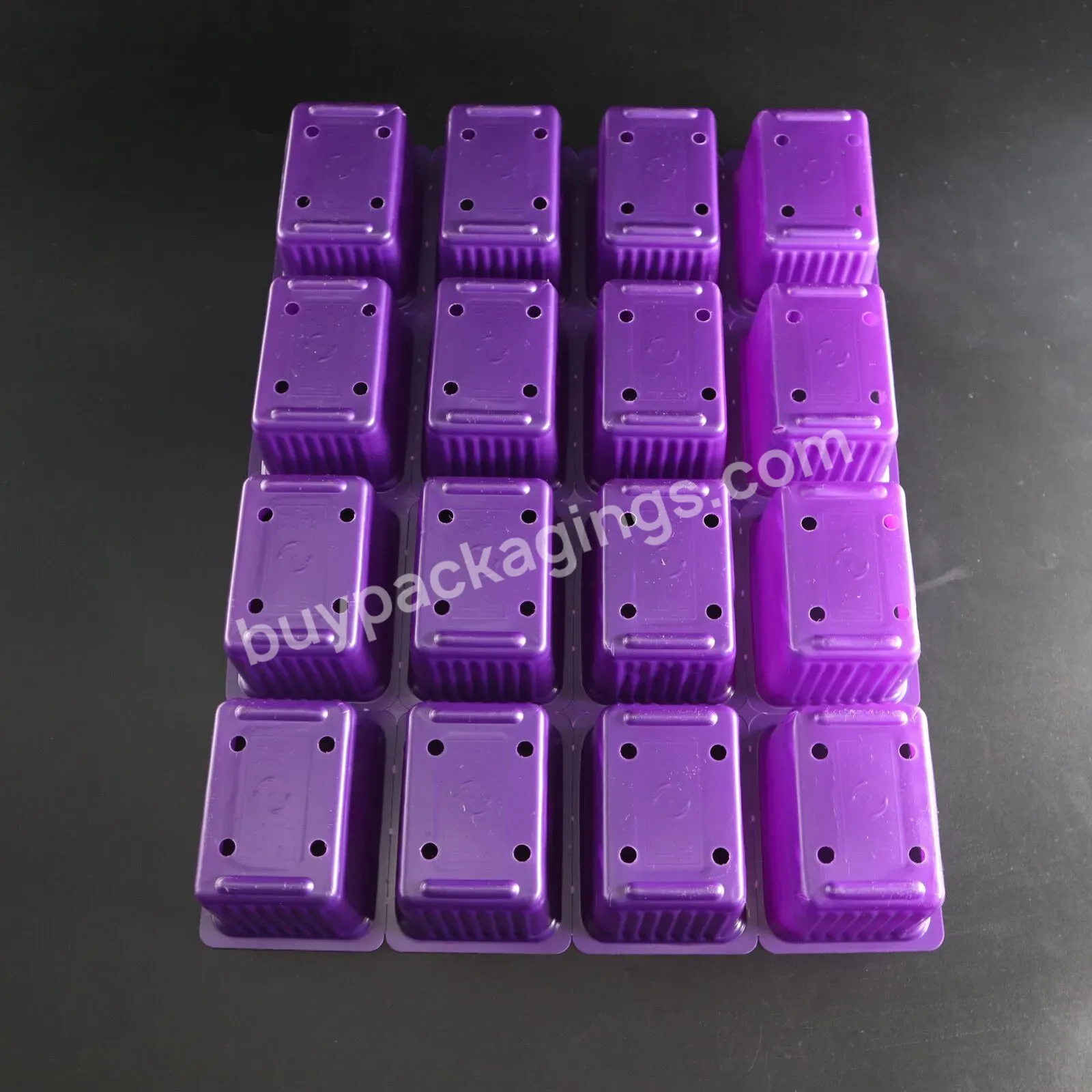 Plastic Purple 16 Cell Seed Nursery Plug Trays Seedlings Tray Greenhouse Hydroponic Growing Trays - Buy Plastic Seedlings Tray Nursery Seeding Tray,Plastic Cell Seed Nursery Plug Trays,Plastic Greenhouse Tray.