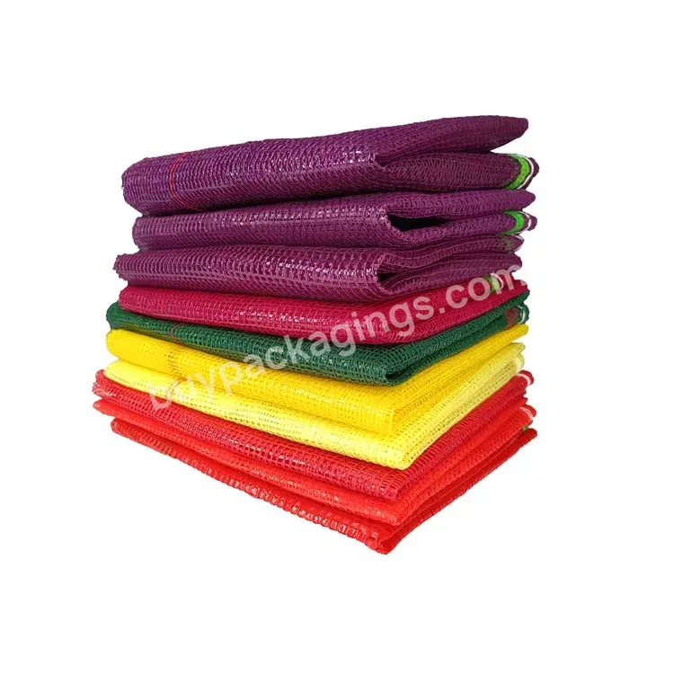 Plastic Red Onion Packaging 25kg 10kg Potato Firewood Uv Pp L-sewing Mesh Leno Bags