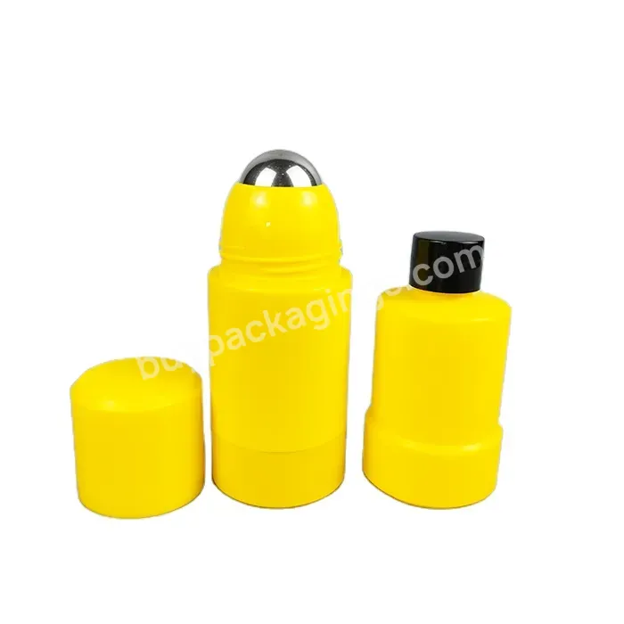 Plastic Refillable Roll On Bottle With Stain Steel Ball Cosmetic Replaceable Roller Bottle For Liquid Deodorant