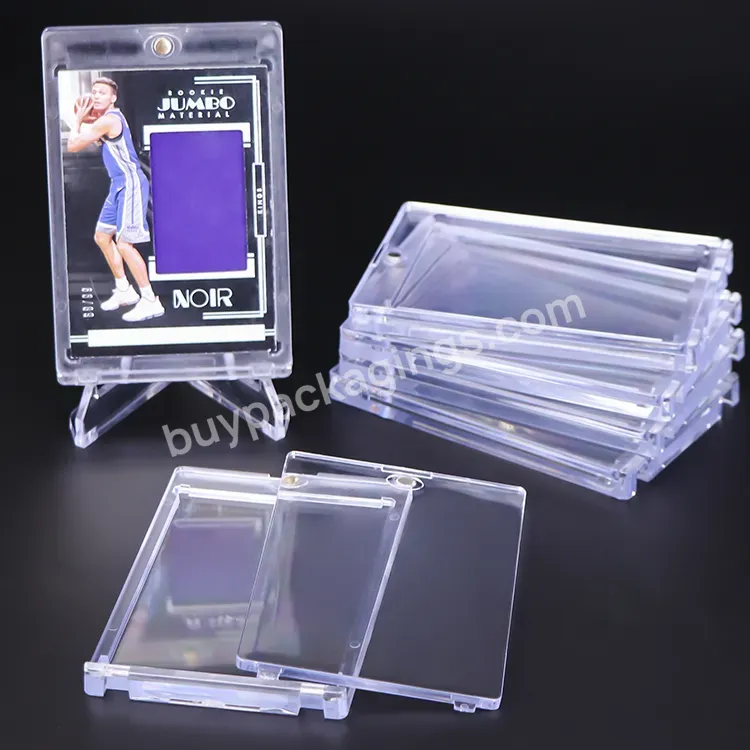 Plastic Stand Card Holder One Touch Magnetic Holder Sports Trading Card Plastic Case Autograph Baseball Card Holders