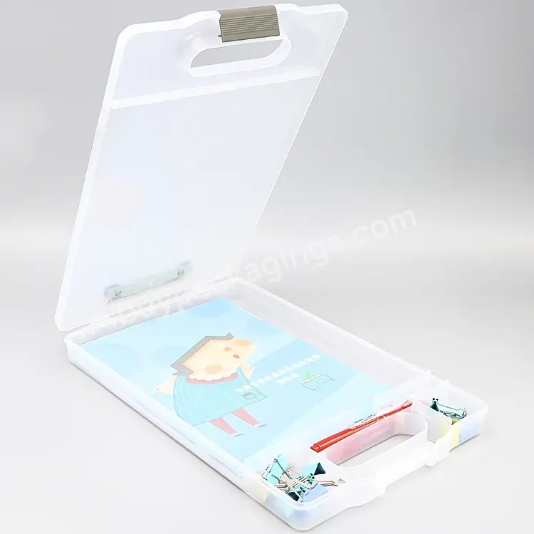 Plastic Storage Clip Board With Handle Low Profile Clip Nursing Clipboard Case A4 Clipboard With Storage Foldable Clipboard - Buy Clipboard With Storage,Nursing Clipboard,Foldable Clipboard.