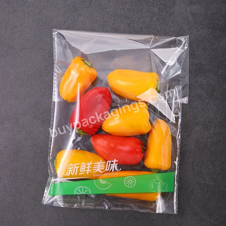 Plastic Sweet Pepper Packaging Bag Customized Vegetable Self-adhesive Cellophane Bag - Buy Packaging Bag,Vegetable Bag,Self Adhesive Bag.