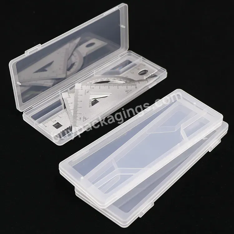 Plastic Transparent 4pcs Geometry Ruler Set In Case School Stationery Geometric Set School Ruler Box - Buy School Ruler Box,School Stationery Geometric Set,4pcs Geometry Ruler Set.