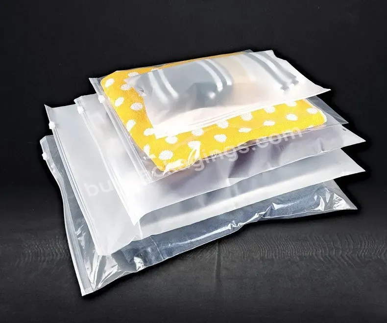 Plastic Transparent Frosted Ziplock Clothing Storage Small Size Spot Wholesale Pe Sealable Bag