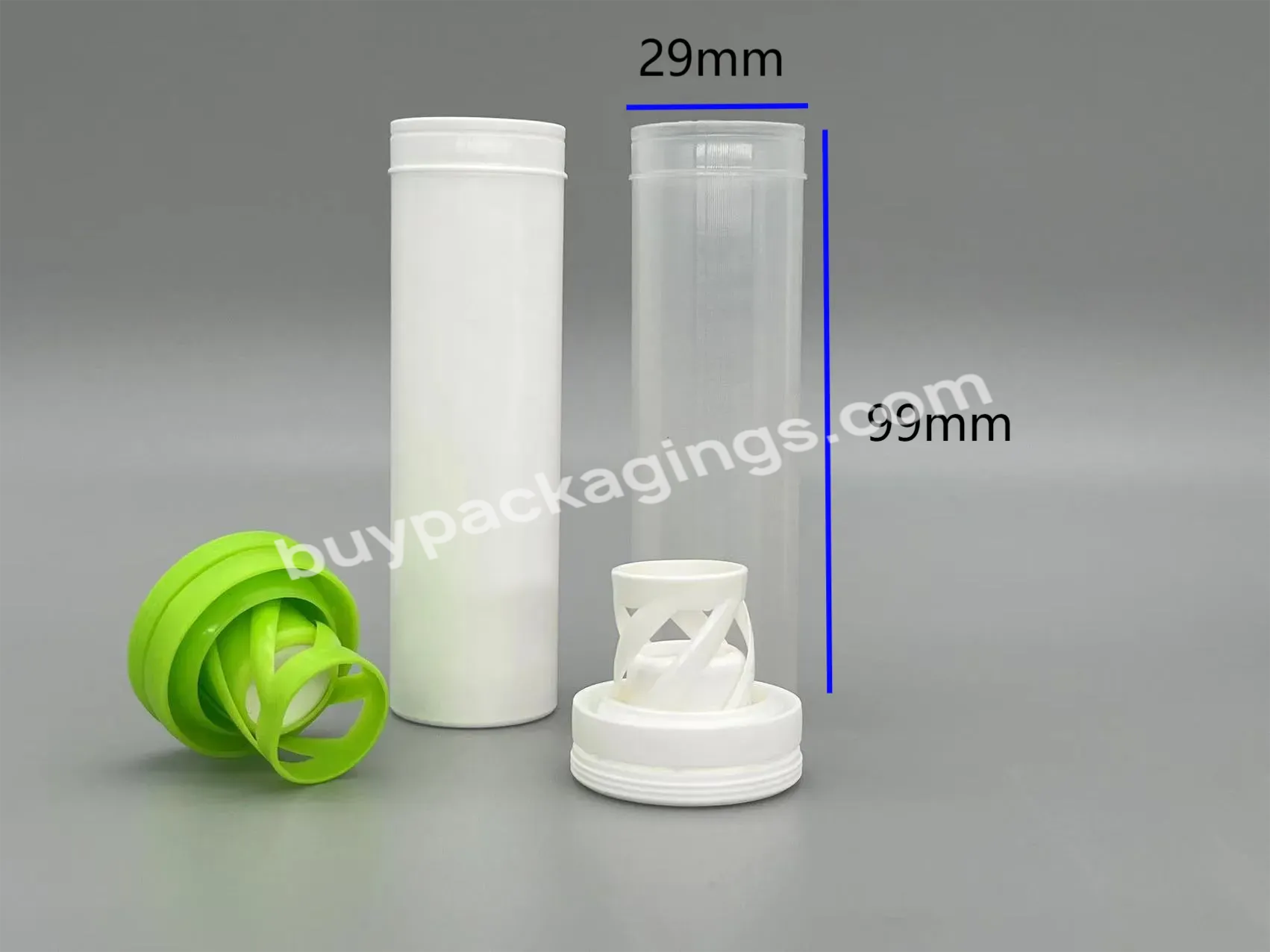 Plastic Tube Bottle 30 Ml 50 Ml 60 Ml Pp Pill Bottle Capsule Container Chewing Gum Bottle With Desiccant Stopper Cap