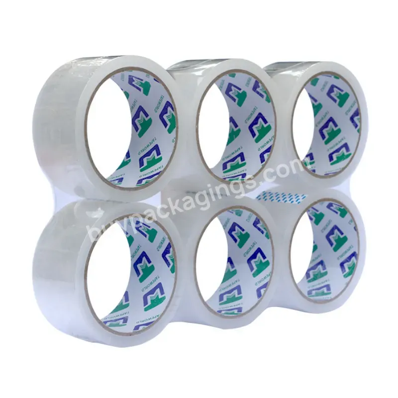 Plastic Water Based Opp Acrylic Adhesive Cello Sellotape Parcel Packaging Clear Packing Sealing Custom Logo Shipping Bopp Tape
