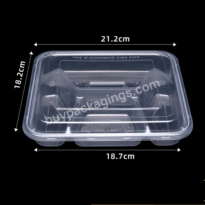 Plastic White Food Container Disposable Plastics Lunch Box Big Storage Food Container 5000 Ml