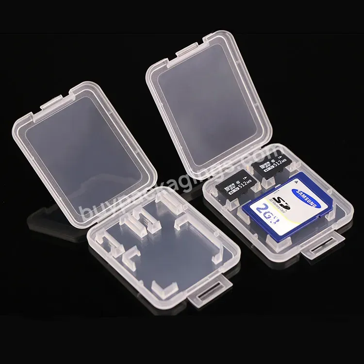 Plastic Wholesales Oem Logo Plastic Cf Tf Xqd 3 Sd Card Case Box For Memory Card 2tf Card Case For Micro Sandisk