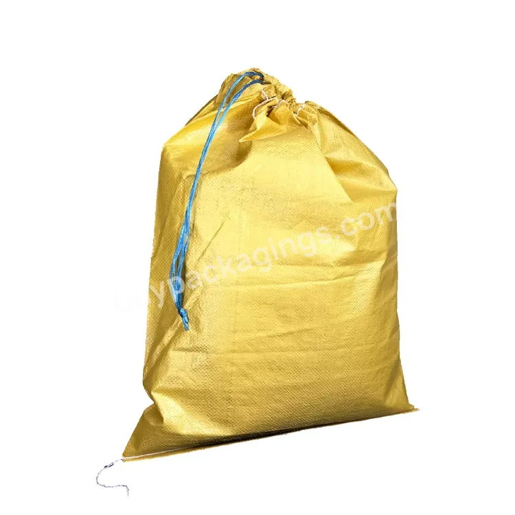 Plastic Woven Bag Laminate Punching Handle Shopping Bags Raffia Bag With Logo Print