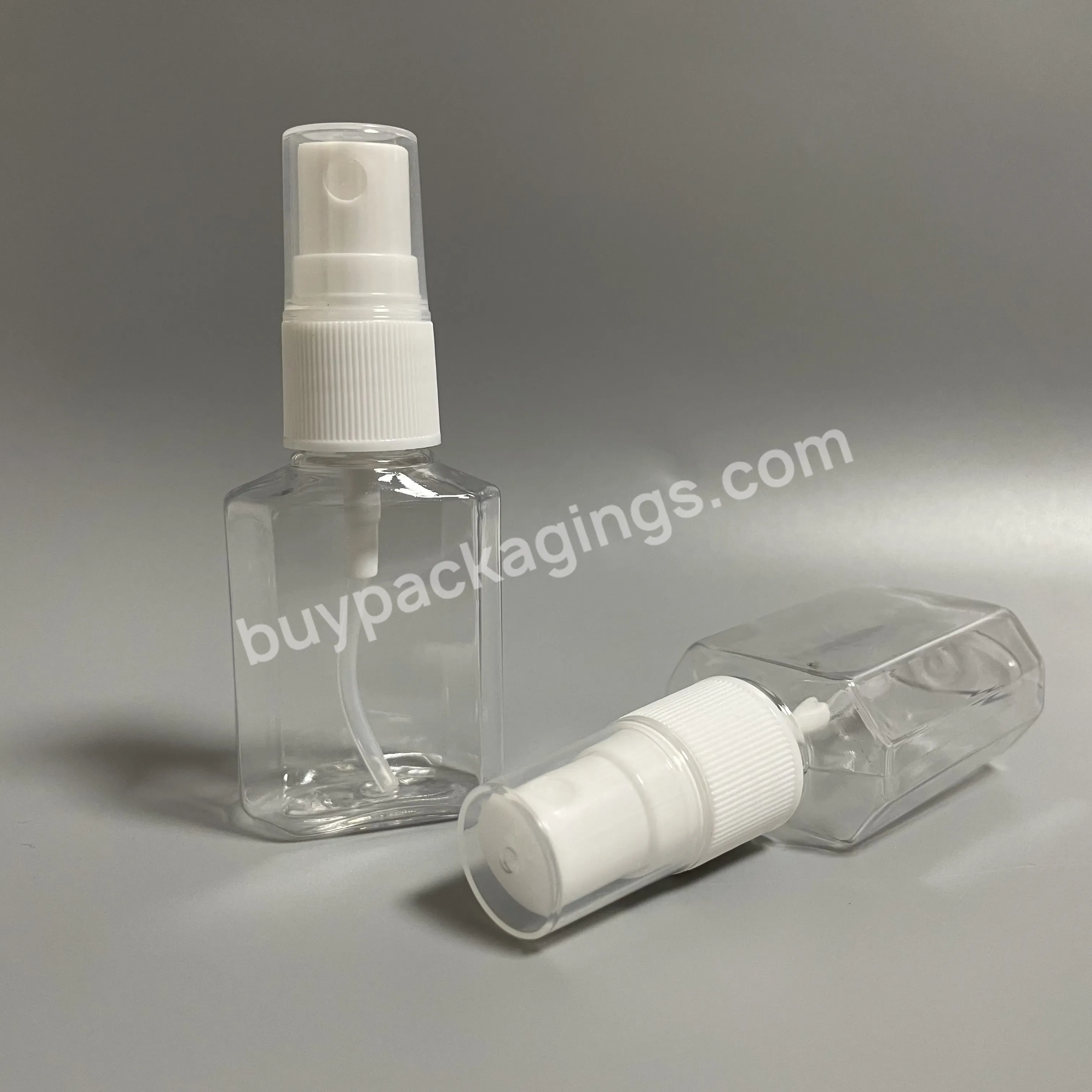 Pocket Cosmetic Perfume Body Face Mist Clear Plastic Octagonal Spray Bottle Biodegradable Pet Bottles