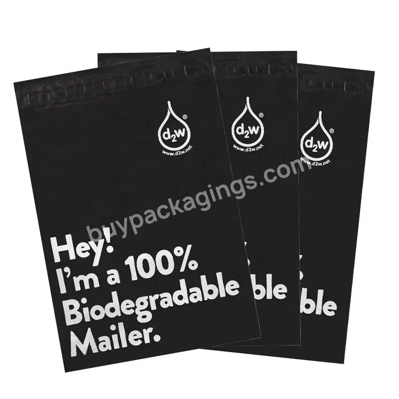 Poly Mailers Custom Logo Printed D2w Biodegradable Shipping Courier Bag For T Shirts Clothing - Buy Plastic Courier Biodegradable Custom Print Bag,Plastic Courier T Shirts Mailers Custom Packaging Bags,Compostable Plastic Clothing Bag Recycled Poly M