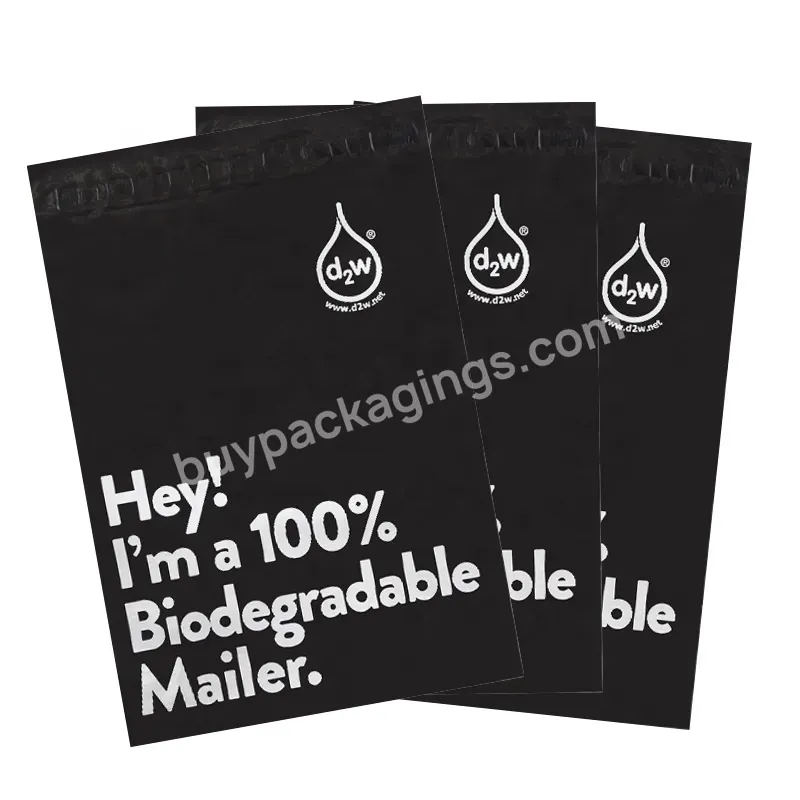 Poly Mailers Custom Logo Printed D2w Biodegradable Shipping Courier Bag For T Shirts Clothing