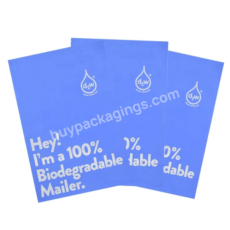 Poly Mailers Custom Logo Printed D2w Biodegradable Shipping Courier Bag For T Shirts Clothing - Buy Plastic Courier Biodegradable Custom Print Bag,Plastic Courier T Shirts Mailers Custom Packaging Bags,Compostable Plastic Clothing Bag Recycled Poly M