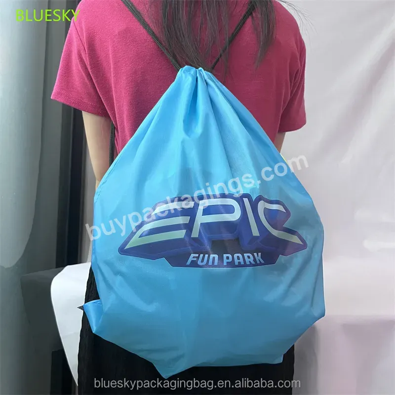 Polyester Drawstring Drawstring Pocket Nylon Shopping Bag Backpack Gym Nonwoven Backpack Storage Bag