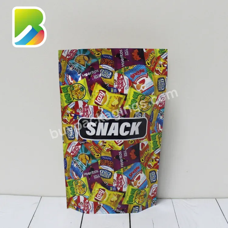 Popcorn Packaging Bags Stand Up Package Bag And Various Food Bag With Zipper Free Samples Custom Printed Self Sealing Plastic