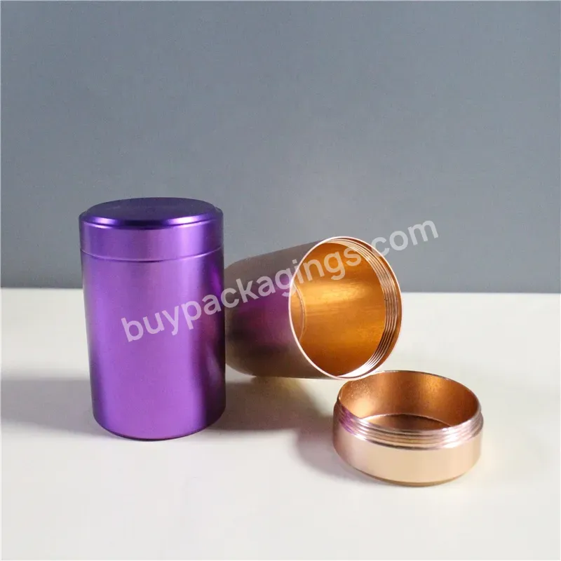 Popular 60ml 120ml 140ml Size Rose Gold Brown Blue Matte Black Silver Metal Tin Packaging For Cosmetic Cream Food Tea Handle