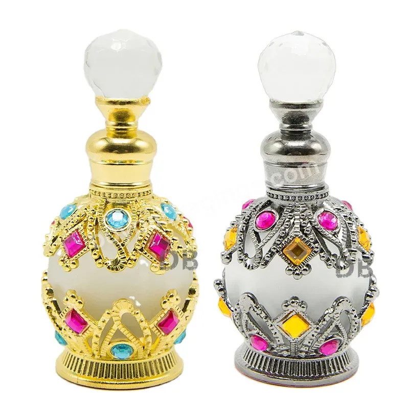 Popular Antique Unique Empty Metal Alloy Perfume Bottle Arabia Dubai Perfume Bottle